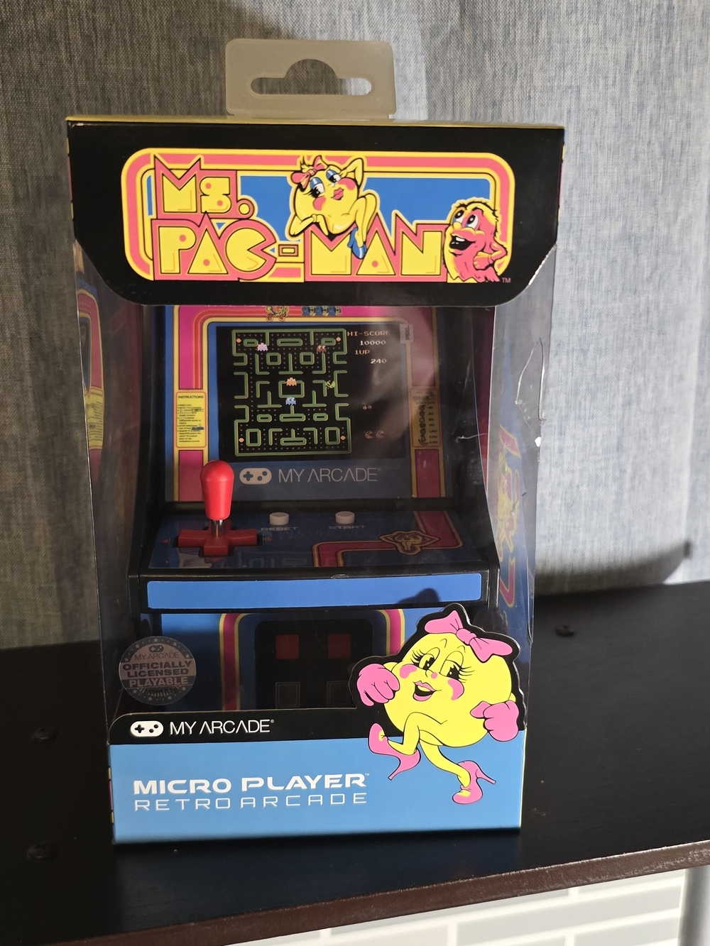 Arcade Ms. Pac-Man Micro Player - Blue, Black & Red
